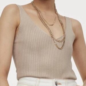 H&M knit tank crop top - XS